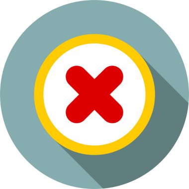 Simge, vektör illüstrasyonunu iptal et