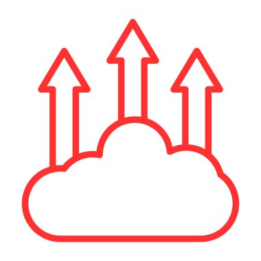 Bulut yüklemesi. Web simgesi basit tasarım