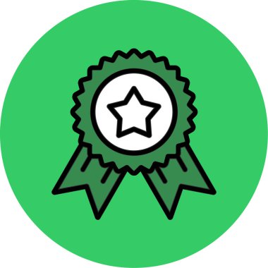 rozet vektör çember çizgisi simgesi dekoru