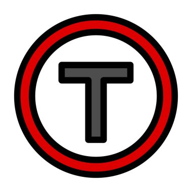 F harfinin vektör illüstrasyonu