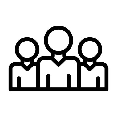 grup insanları çizgi biçim ikon vektör tasarımı