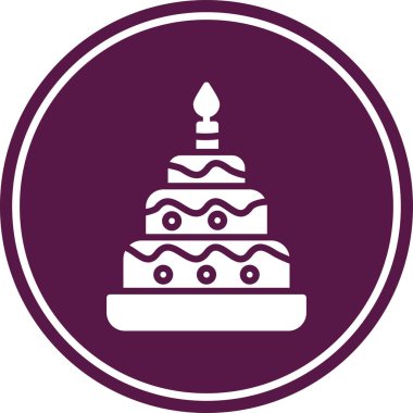 Kek. Web simgesi basit illüstrasyon