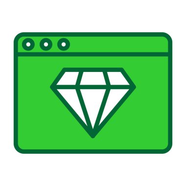 Elmas simgesi vektör illüstrasyonu