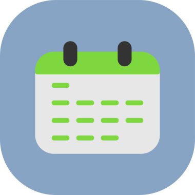 Takvim simgesi vektör illüstrasyonu