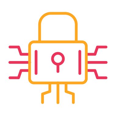 basit vektör illüstrasyonunu kilitle