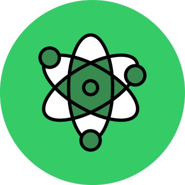 Kolayca düzenleyebilen ya da düzenleyebilen Atom Vektörü simgesi