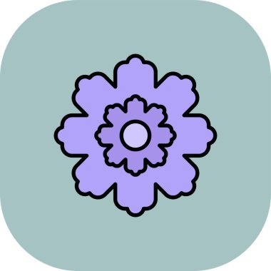 soyut arkaplanda izole edilmiş çiçek simgesi