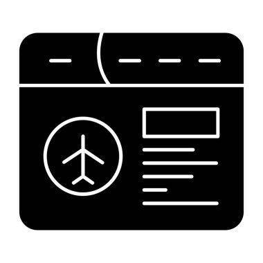 Pasaport Vektörü Kabartma Simgesi Tasarımı