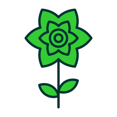 çiçek simgesi, vektör illüstrasyonu