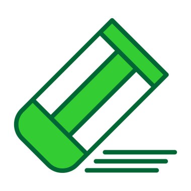 Yeşil ve beyaz bir ikonun vektör illüstrasyonu