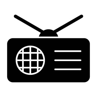 Televizyon vektör simgesi. düz vektör illüstrasyonu.