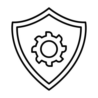 Beyaz arka plan üzerinde dişli şeffaf işareti izole dişli simge vektör