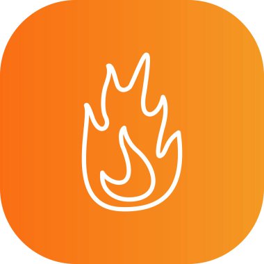 Soyut arkaplanda izole edilmiş ateş simgesi