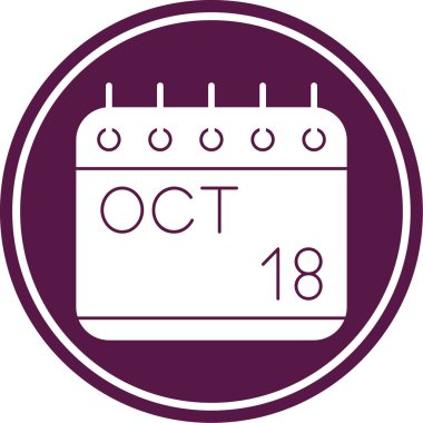 Takvim simgesinin vektör illüstrasyonu