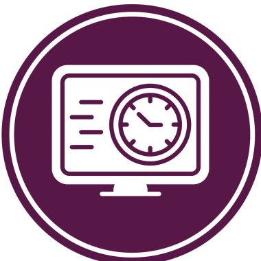 zaman ve saat simgesi, vektör illüstrasyonu