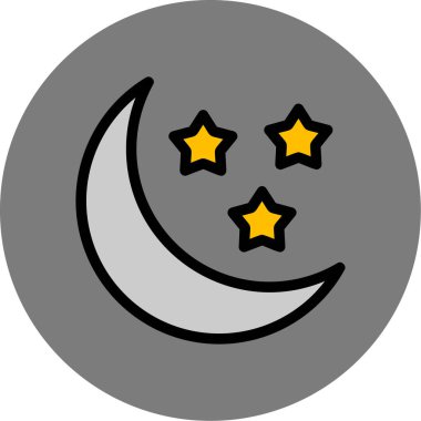 vektör ay gece simgesi