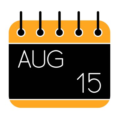 Takvim simgesi tasarımı, vektör illüstrasyonu