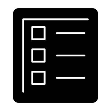 Siyah arka plan üzerinde denetim listesi kutsal kişilerin resmi. Vektör çizim.