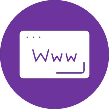 Web tarayıcısı. Web simgesi basit illüstrasyon