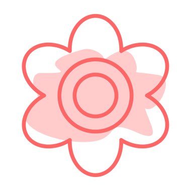 Gül. Web simgesi basit illüstrasyon