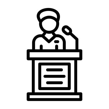 Web ve mobil uygulamanız için beyaz arkaplanda izole edilmiş hoparlör simgesi vektörü