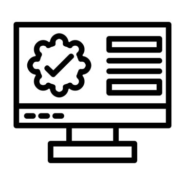 Bilgisayar simgesi. web tasarımı için dizüstü bilgisayar vektör çizimi