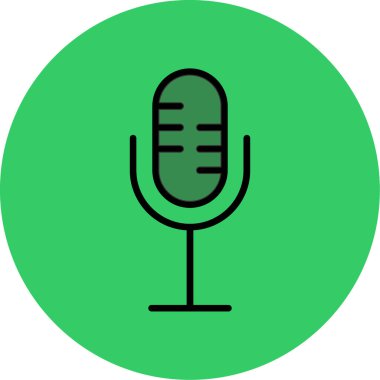 mikrofon simgesi vektör illüstrasyonu