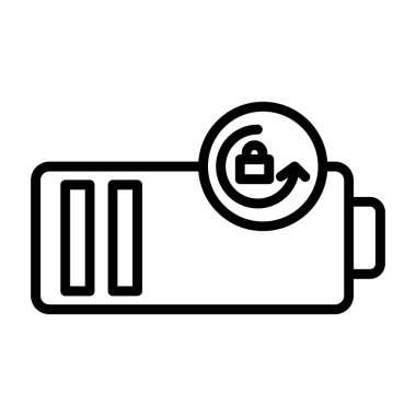 pil vektörü ince çizgi simgesi