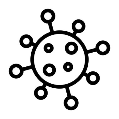 Corona virüs simgesi, vektör illüstrasyonu