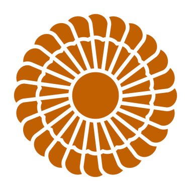 Güneş düz simgesi. vektör çizim