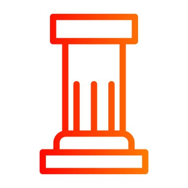 Kırmızı ve beyaz bir karikatür simgesinin vektör çizimi