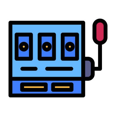 robot robot simgesi renk ana hatları vektörü