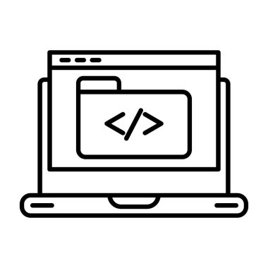 Vektör olarak bilgisayar simgesi. Logotype