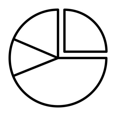 Pasta grafik simgesi. ince çizgi tasarımı illüstrasyonu