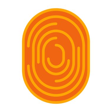 Parmak izi. Web simgesi basit illüstrasyon