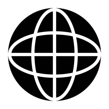 küresel dünya vektör çizgisi simgesi