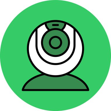 Kamera simgesinin vektör illüstrasyonu