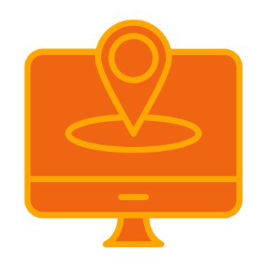 konumu simgesi harita, illüstrasyon vektör