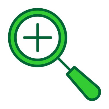 büyütme cam ikon vektör çizimi tasarımı