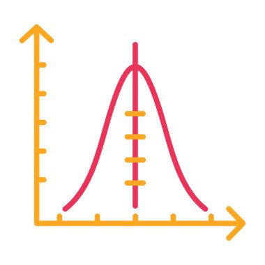 Kırmızı ve beyaz çizgi grafiğinin vektör çizimi