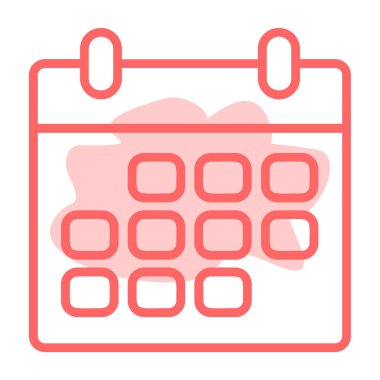 Takvim simgesi. Web için olay vektör simgelerinin özet çizimi