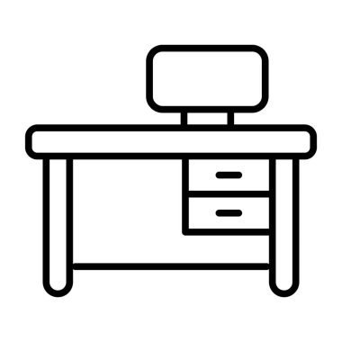 masa simgesi vektör illüstrasyonu