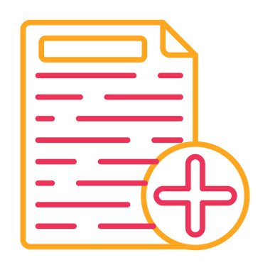 belge dosya simgesi, vektör illüstrasyonu