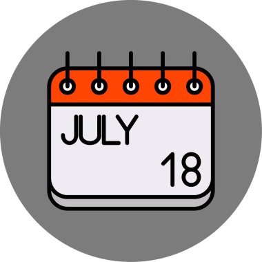 Takvim simgesi tasarımı, vektör illüstrasyonu