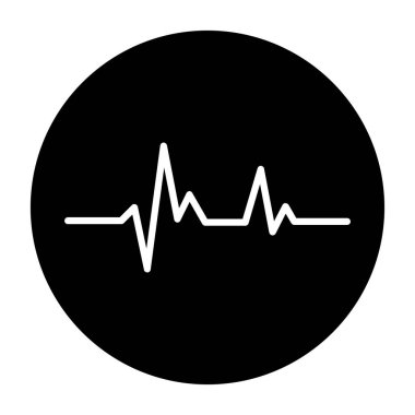 vektör kalp atış hızı simgesi