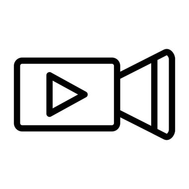 kamera vektörü ince çizgi simgesi