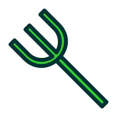 bahçe tırmık simgesi, vektör illüstrasyonu