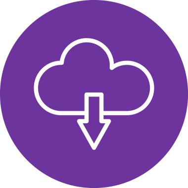 Bulut. Web simgesi basit illüstrasyon