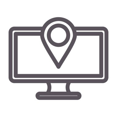 konum pin simgesi vektör illüstrasyonu