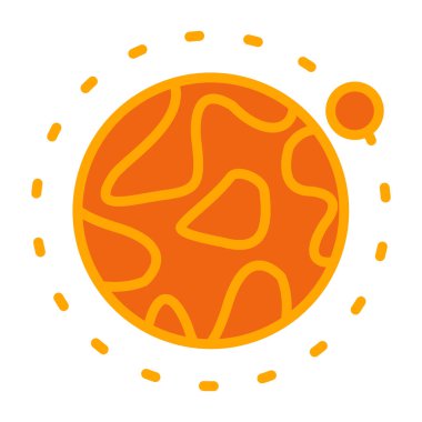 Gezegen ikonu vektör illüstrasyonu